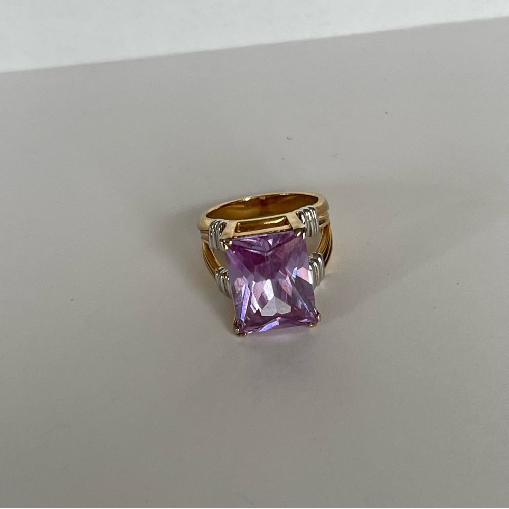 Statement Ring: Dazzling Purple Gem Cocktail Ring… - image 3